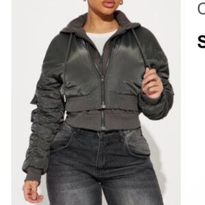 Fashion nova Breezy Nights bomber jacket